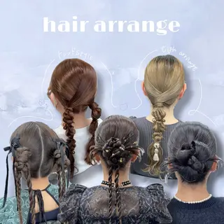 ロング ヘアアレンジ JUNSHIN🦋 ヘアセット／カラーのヘアスタイル