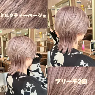 ミディアム カラー メンズ Re:st所属・Miyavi/カラー ショートボブのヘアスタイル