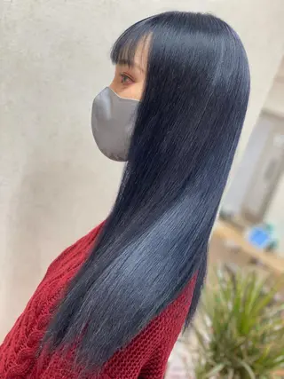 セミロング カラー ヘアアレンジ 髪質改善×ハイトーン 中田啄也のヘアスタイル