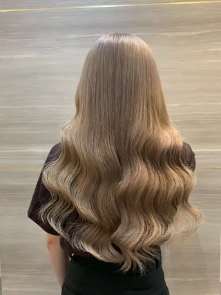 ロング カラー パーマ ヘアアレンジ メンズ 🤍韓国風/艶髪🤍 鳥越美羽のヘアスタイル