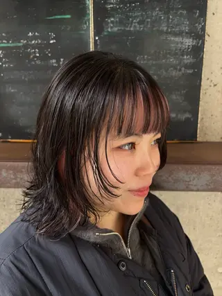 ショート カラー 水原波津輝/ボブ /ニュアンスパーマのヘアスタイル