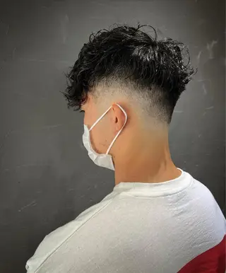 ショート パーマ メンズ アイブロウ 京都駅メンズカット/ パーマ/Keigoのヘアスタイル