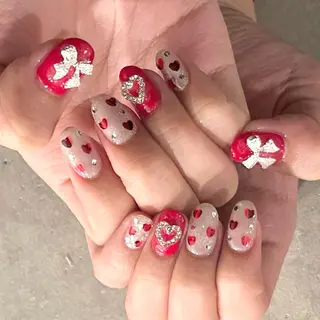 ネイル unwind ┊︎冬っぽネイル🧸のネイルデザイン