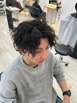 ショート パーマ メンズ Utata literie所属・嵯峨 大地/パーマ/ ハード系/特殊系のヘアスタイル