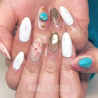 ミディアム カラー ネイル SUNNY BAE. SERINAのネイルデザイン
