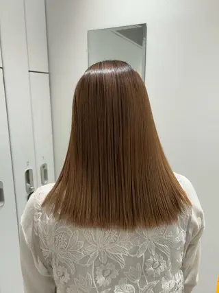 ミディアム おしゃれボブ/暖色 カラー🧶いろはのヘアスタイル