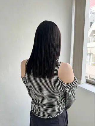 セミロング 銀座✨綺麗になれる ストレート✨中山蓮のヘアスタイル