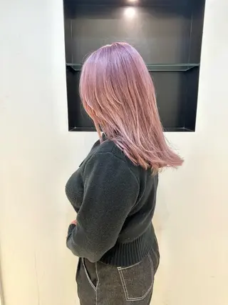 セミロング カラー TAYA大阪上本町所属・十場【髪質改善】 【ダブルカラー】のヘアスタイル