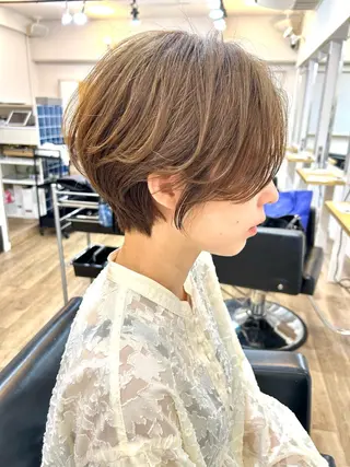 ショート カラー lab.by ioe中崎店所属・中北篤志 ショートボブのヘアスタイル