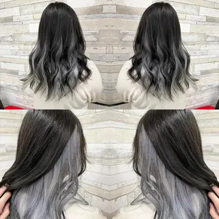 ロング カラー "PEPPU "所属・派手髪、ハイトーン ショートヘアShinのヘアスタイル