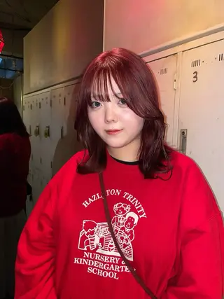 ミディアム ハイトーン/デザイン honokaのヘアスタイル