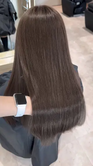 セミロング 韓国ヘア/ベージュ カラー/髪質改善/涼のヘアスタイル