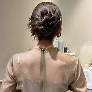 セミロング ヘアアレンジ 🫧tomoka 透明感カラー🫧のヘアスタイル