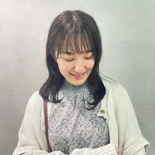 セミロング カラー ヘアアレンジ lmano所属・🍃○岡 |  Maruokaのヘアスタイル