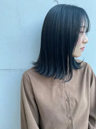 ミディアム カラー パーマ ヘアアレンジ ✨ハイクオリティ✨ 山本香也のヘアスタイル