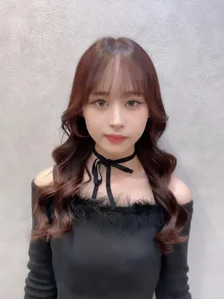 ロング カラー ヘアアレンジ 🩷韓国ヘア/ミディ アム🩷Maikaのヘアスタイル