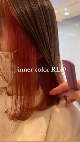 ミディアム カラー 似合わせカラー/艶 髪質改善/ヨシザキのヘアスタイル