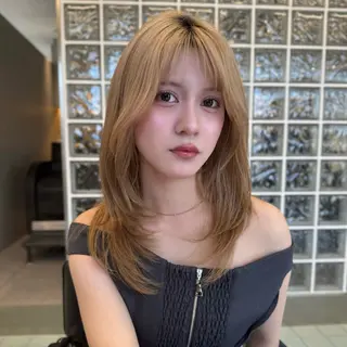 セミロング Beleza jinnan所属・🖤ブリーチカラー/ rino🖤のヘアスタイル