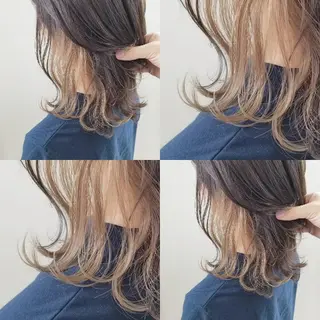 セミロング カラー レイヤーカット/ ウルフカット/大橋 のヘアスタイル