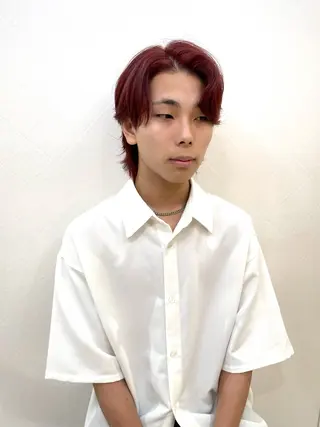 ショート カラー メンズ 顔周りレイヤー／ 似合わせ／古津遼平のヘアスタイル