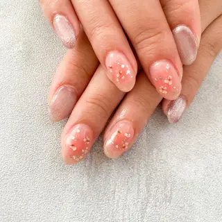 ネイル ゴテゴテ💙ワンホン リオナのネイルデザイン