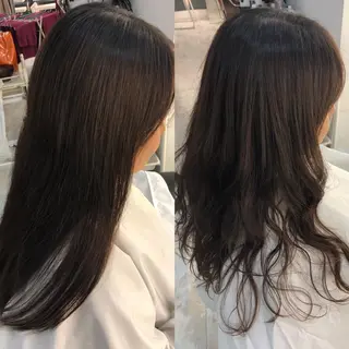 ロング パーマ Hair Design sCene所属・山田 笑みのヘアスタイル