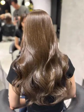 ロング 【レイヤーカット】 関根【コテ巻パーマ】のヘアスタイル