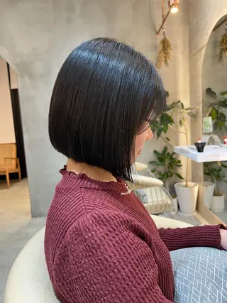 ショート ボブ/巻ける縮毛矯正 /韓国レイヤーはなのヘアスタイル
