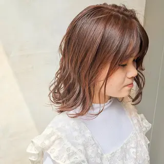 ミディアム カラー 圧倒的透明感カラー nana🦕のヘアスタイル