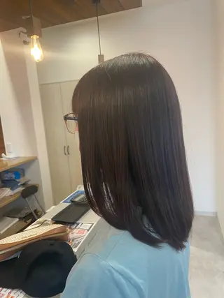 セミロング カラー riddle hair(駒生)所属・山越 美裕樹のヘアスタイル