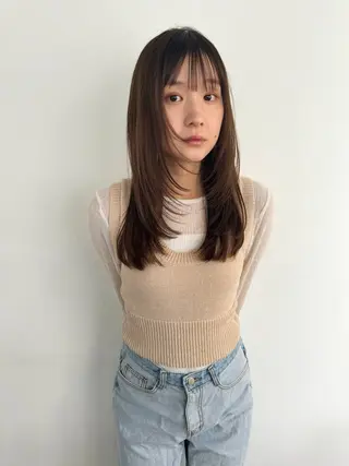 ロング 暖色カラー/似合わせ カット/名古屋/辻のヘアスタイル