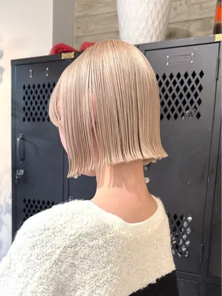 ミディアム カラー 色落ち綺麗透明感カラ /ボブ/ナカツヒカルのヘアスタイル