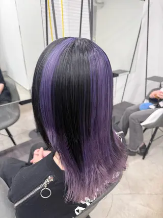 セミロング カラー ハイトーン/髪質改善 🦋KASUGA🖤のヘアスタイル