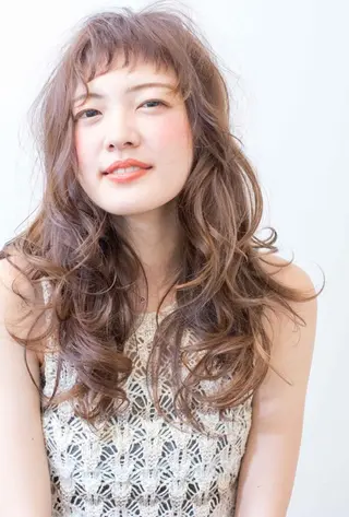 ロング カラー パーマ La Ruelle 江曽島店/髪質改善のヘアスタイル