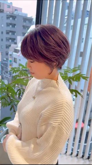 ショート ✨圧倒的ツヤ感✨美髪 カズ　豊島区　大塚駅のヘアスタイル