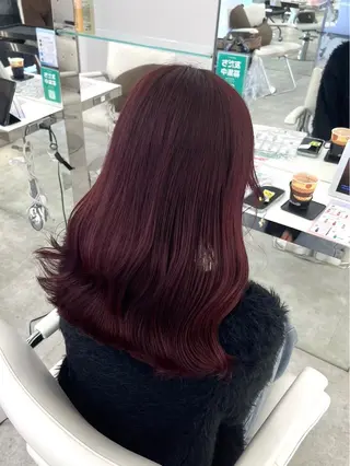 ロング カラー 艶感🫧× 暖色カラー🍒きののヘアスタイル