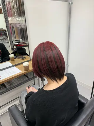 ショート SAKI🫧透明感 カラー&エクステのヘアスタイル