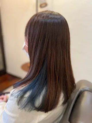 ロング カラー ヤマグチ リョウのヘアスタイル