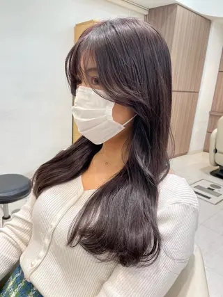 セミロング カラー ヘアアレンジ Yuki☃️美容師/ 耳ツボジュエリーのヘアスタイル