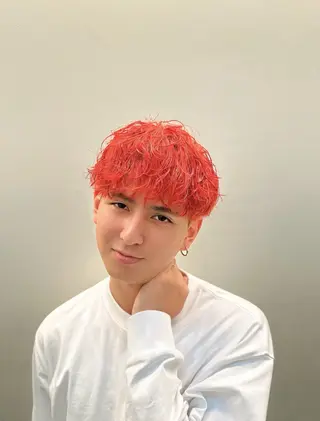 メンズ 藤本渚杜/メンズ パーマ/艶カラーのヘアスタイル