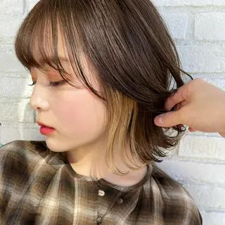 ミディアム カラー Lond Loire 門前仲町駅 徒歩3分のヘアスタイル