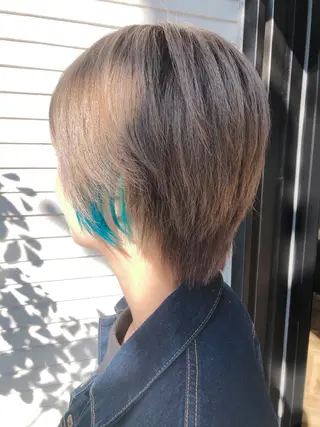 ショート ハイトーン/カラー/ 用賀/稲若健太郎のヘアスタイル