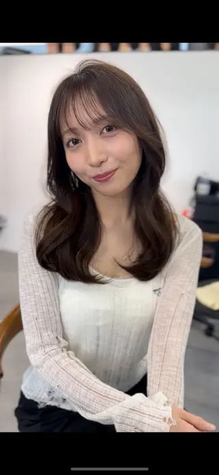 ロング レイヤー/透明感 カラー/縮毛/しおんのヘアスタイル