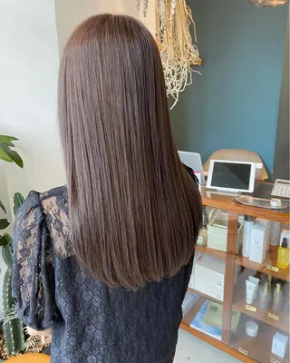 セミロング カラー パーマ OVER→三軒茶屋 /縮毛矯正・髪質改善のヘアスタイル