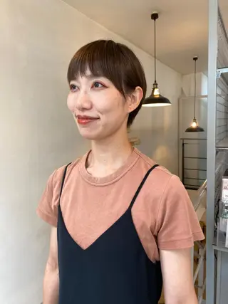 ショート カラー ヘアアレンジ ナカジ🌸ロブ/ボブ /前髪🌸のヘアスタイル