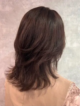 セミロング カラー 大人かわいい💎ツヤ ✧亜美︎✧我孫子のヘアスタイル