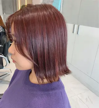 ミディアム カラー minami🪷 暖色カラーのヘアスタイル