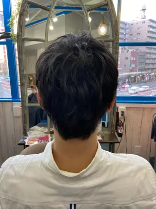 ショート メンズ カットパーマ✂️ 小坂田玲亜のヘアスタイル