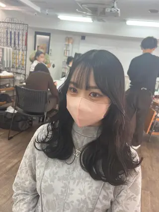 セミロング 髪質改善特化💫 韓国ヘアAyumuのヘアスタイル