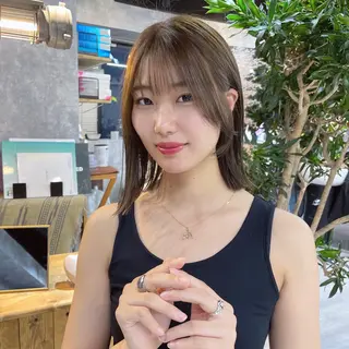 ミディアム カラー 宮城 ほのかのヘアスタイル